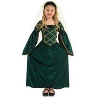 Extra Large Green Girls Tudor Dress Costume