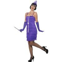 Extra Extra Large Purple Ladies Flapper Costume