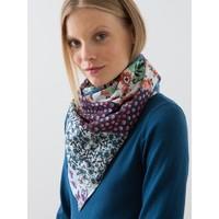 Extra-large square cotton wrap with flower patchwork print, HABOKE