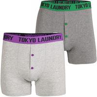 Exmouth (2 Pack) Boxer Shorts Set in Dewberry / Green  Tokyo Laundry