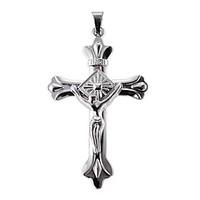 exquisite high quality shining silver big jesus pendant1 piece