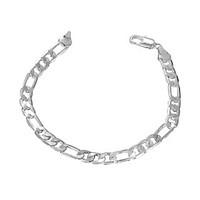 exquisite simple silver plated 6mm wide fashion style chain link brace ...