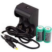 Exposure USB Charger with 2xRCR123 Batteries Light Spares