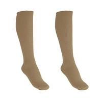 Extra-long Merino Socks (2 - SAVE £2), Beige and Beige, Wool