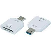 External memory card reader USB 3.0 Renkforce CR10e-Slim White