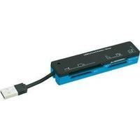 External memory card reader USB 2.0 Renkforce CR03e-G Blue, Black