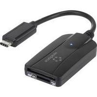 External memory card reader USB-C Renkforce CR37e Black