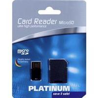 External memory card reader USB 2.0 Platinum 177603 Black