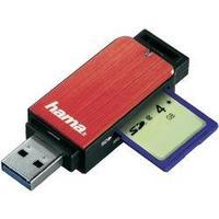 External memory card reader USB 3.0 Hama Red