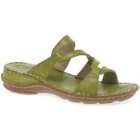 extrafit canna womens leather sandals womens sandals in green