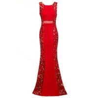 Explosion London Maxi Embellished Sides Dress in Coral