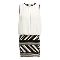 Explosion London Striped Skirt Mini Dress With Chiffon Top