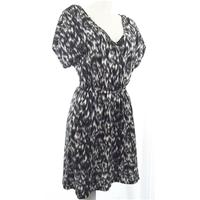 express small black and white short cotton dress express size s black  ...