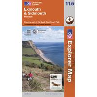 Exmouth & Sidmouth - OS Explorer Active Map Sheet Number 115