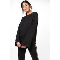 extreme oversized drop arm sweater black