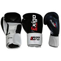 exigo boxing club pro leather sparring gloves black 16oz