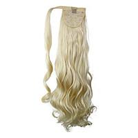 excellent quality synthetic long curly hair piece 26 inch blonde clip  ...
