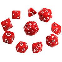 Exquisite Polyhedral Acrylic Dice (10 PCS)