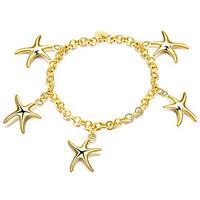 Exquisite Yellow Gold Plated Sweet Starfish Chain Link Bracelets Jewellery for Women Accessiories