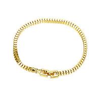 Exquisite Yellow Gold Plated Sweet Square Cube Chain Link Bracelets Jewellery for Women Accessiories