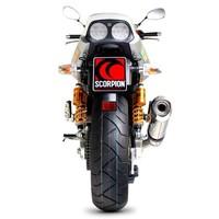 EYA80TEO - Scorpion Factory Satin Titanium Oval Exhaust - Yamaha XJR 1300 07-10