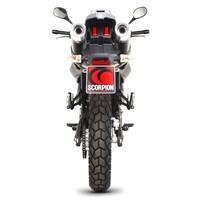 EYA88TEO - Scorpion Factory Satin Titanium Oval Exhaust - Yamaha XT 660Z Tenere 08-Current