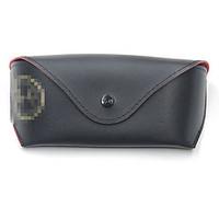 Eyeglasses Cleaner for Travel Storage PU Leather-Black/Red