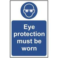 Eye protection must be worn - Self Adhesive Sticky Sign (200 x 300mm)