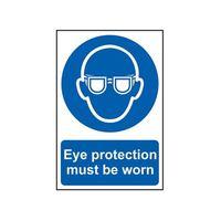 eye protection must be worn pvc 200 x 300mm
