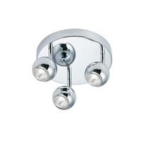 Eyeball 3 Lamp Chrome Finish Spotlight With Spot Plate