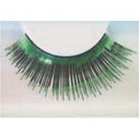 eye lash set metallic green