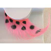 Eye Lash Set Feather Black Spots On Pink