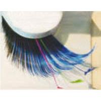 Eye Lash Set Feather Coloured & Blk/blue