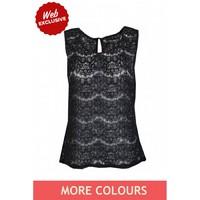 EYELASH LACE SHELL VEST