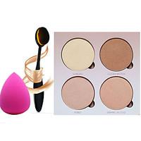 Eyeshadow Palett With Brush And 1PCS Cosmetic Puff