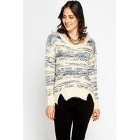 eyelash knit dip hem jumper