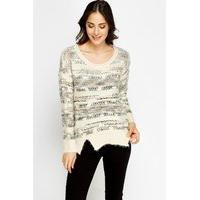 eyelash knit dip hem jumper