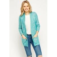 Eyelash Speckled Knit Cardigan