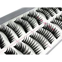 eyelashes lash eyelash natural long volumized natural fiber