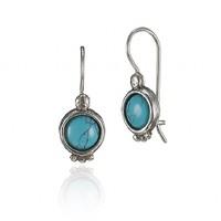 eye of turquoise drop earrings