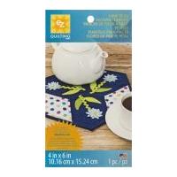 ez nine petal flower plastic quilting template