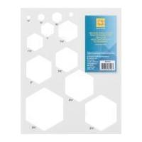 ez hexagons quilting template sheet