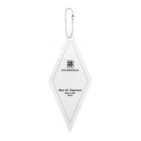 ez mini 45 degree diamond quilting template keychain