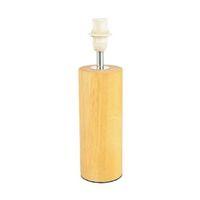 ezra cylinder natural oak effect table lamp