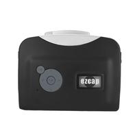 ezcap230 Cassette Tape-to-MP3 Converter Save into USB Flash Disk Auto Partition Standalone Recorder w/ Earphone Black