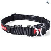EzyDog Double Up Dog Collar (M) - Colour: Black