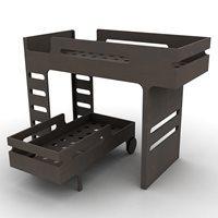 F & R DESIGNER KIDS BUNK BED in Dark Chocolate