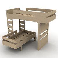 f r designer kids bunk bed in natural