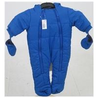 F & F age 0-3 months, blue snowsuit