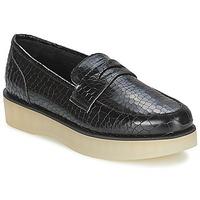 f troupe penny loafer womens loafers casual shoes in black
